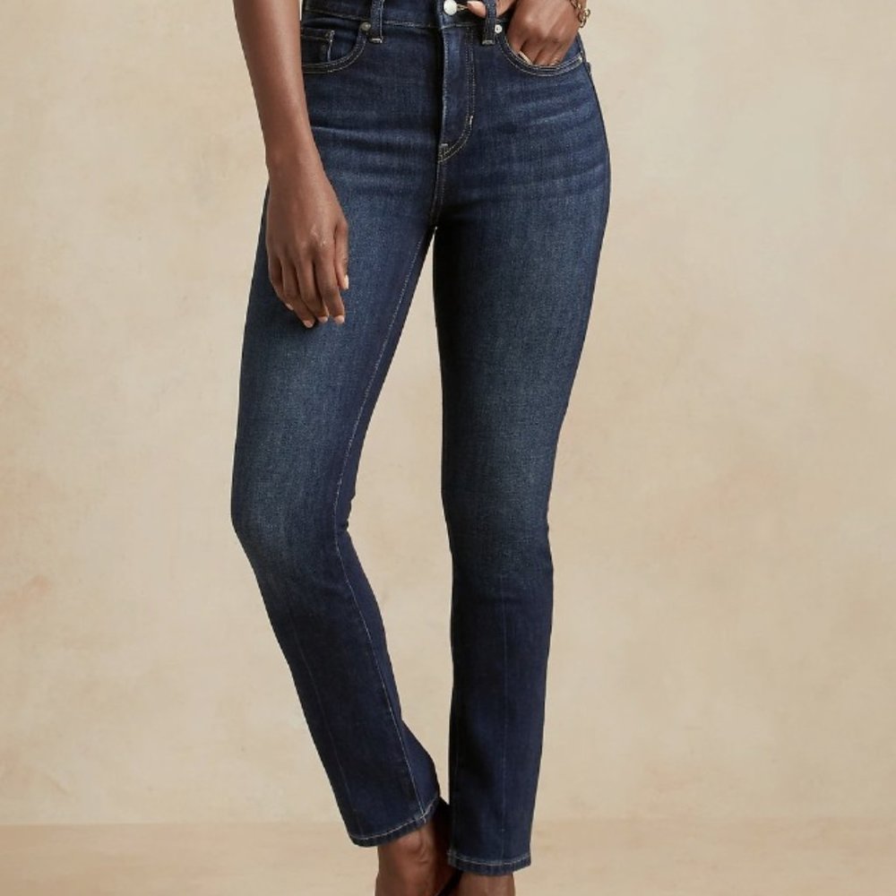 Banana Republic Premium Denim Slim Straight Jeans Size 27 - Dark Wash